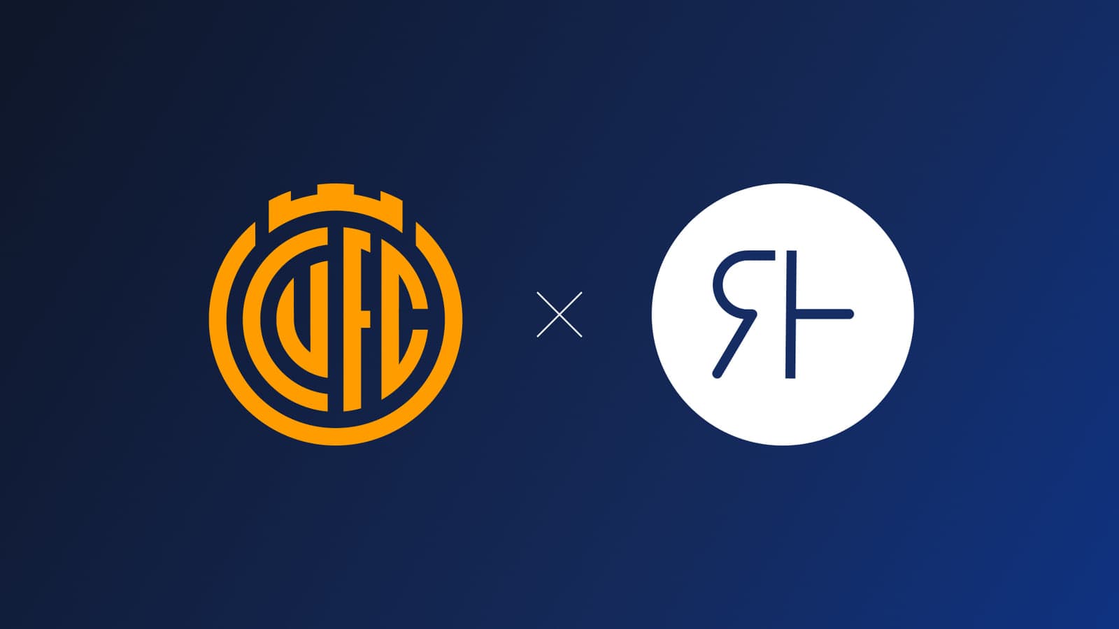 Cambridge United Football Club crest alongside the RightsHub logo on navy